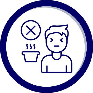 Üzücü. Web simgesi basit illüstrasyon