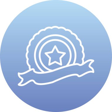 Mavi yıldız simgesinin vektör illüstrasyonu