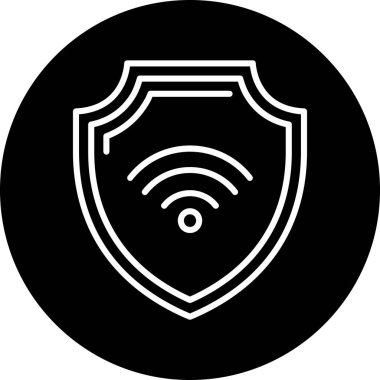 Beyaz arkaplanda izole edilmiş wifi simgesi, vektör illüstrasyonu