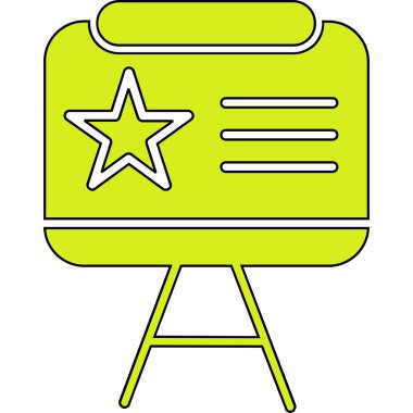 Bir yıldızın basit vektör simgesi