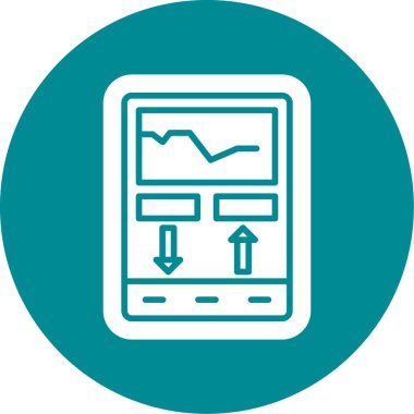 Modern tabletin vektör simgesi.