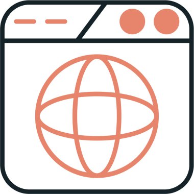 Tarayıcı web tarayıcı internet simgesi - taslak biçimi