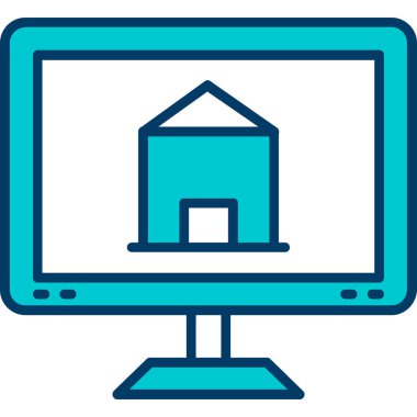 Bir ev simgesini vektör çizim