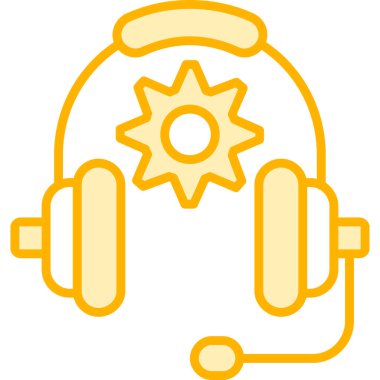 kulaklık simgesi vektör illüstrasyonu