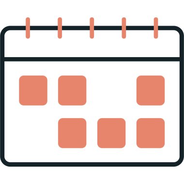 Takvim. Web simgesi basit illüstrasyon