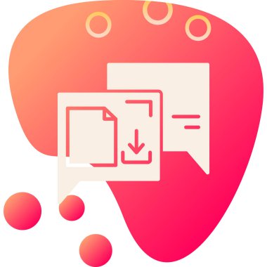 Sohbet simgesi, basit vektör illüstrasyonu