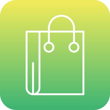 Alışveriş poşetleri simgesi, basit vektör illüstrasyonu