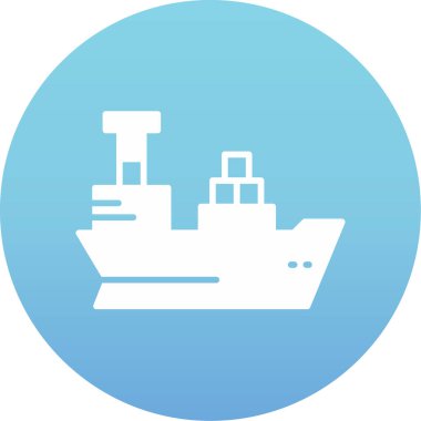 Renk arkaplanında izole edilmiş modada bir gemi simgesi.