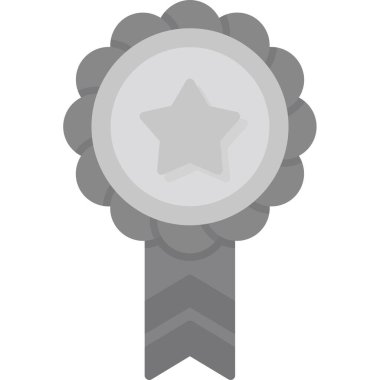 Madalya Düz Çember Vektör Simgesi Tasarımı