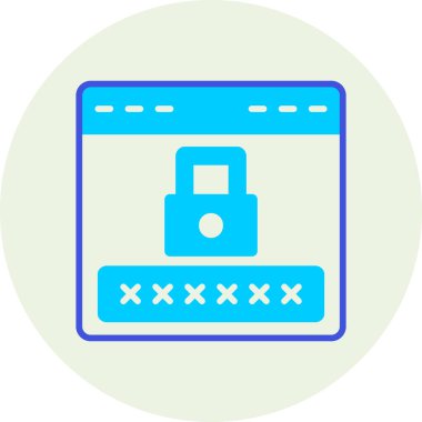 Kilit. Web simgesi basit illüstrasyon