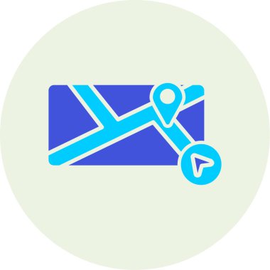 harita simgesi vektör illüstrasyonu