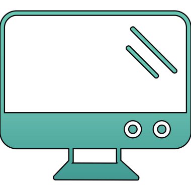 bilgisayar ekranı simgesi. Web için dizüstü bilgisayar ekran vektör simgelerinin özet çizimi