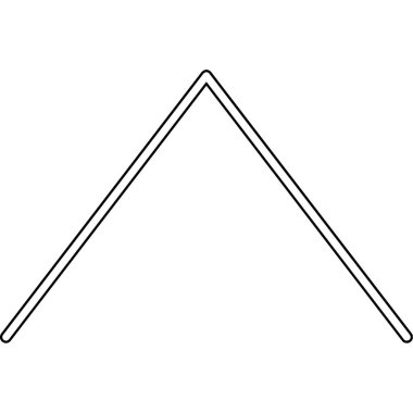 Beyaz arkaplandaki üçgen simgesi