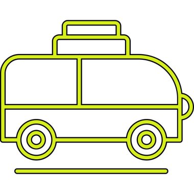 Otobüs. Web simgesi basit illüstrasyon