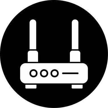 Kablosuz. Web simgesi basit illüstrasyon