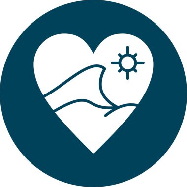 Eller ikon vektör illüstrasyonlu kalp