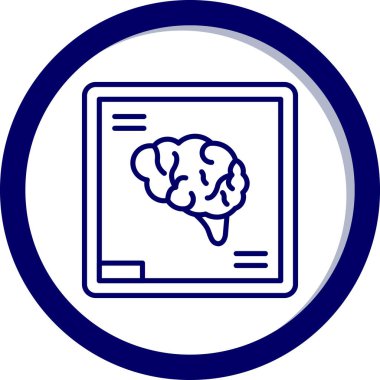 beyin ikonu vektör illüstrasyonu