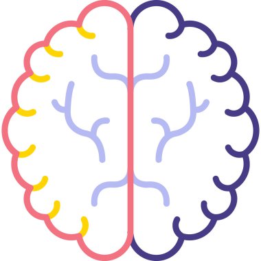 beyin ikonu vektör illüstrasyonu