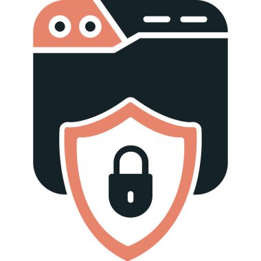 siber güvenlik kilidi simgesi düz biçimli