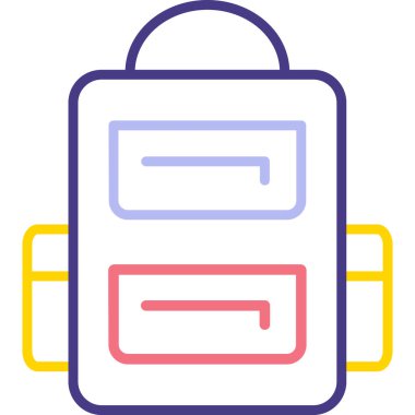 Çanta. Web simgesi basit illüstrasyon