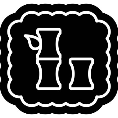 Bir mum simgesinin vektör illüstrasyonu