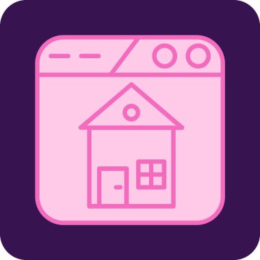 Bir ev simgesinin vektör illüstrasyonu