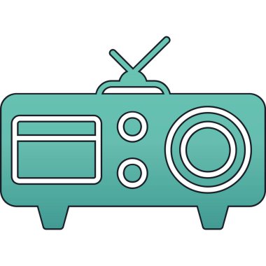 TV simgesi, vektör illüstrasyonu