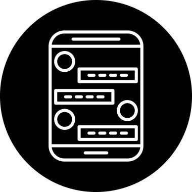 Telefon vektör satırı simgesi