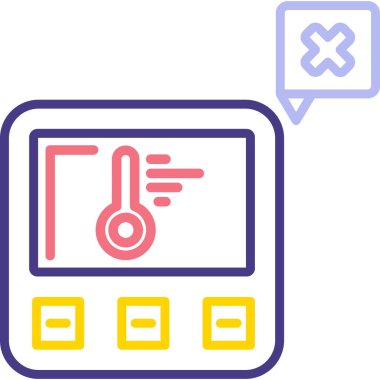 Sıcaklık sıcaklığı simgesi ana hat biçiminde