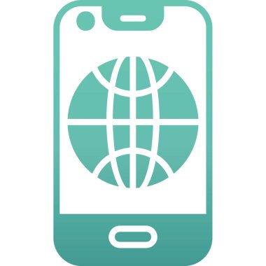 Akıllı telefon. Web simgesi basit illüstrasyon