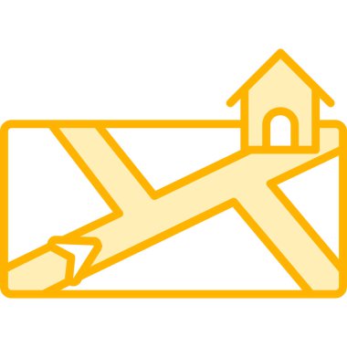 Kiliseye. Web simgesi basit illüstrasyon