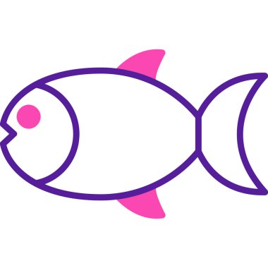 balık ağı simgesi basit illüstrasyon