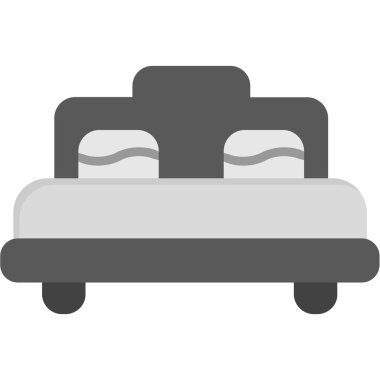 yatağın düz vektör simgesi