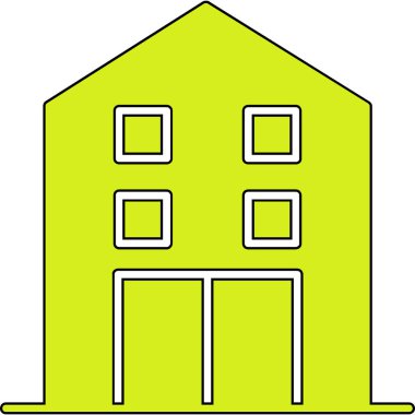 bina simgesi vektör çizimi tasarımı