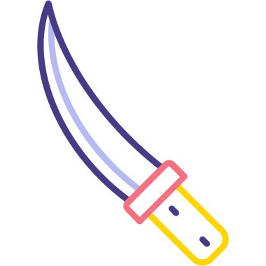 Kılıç simgesi. Ağ için basit hançer vektör simgeleri çizimi