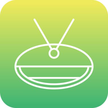 güzel radyo hattı vektör çizgisi simgesi