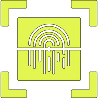 Parmak izi. Web simgesi basit illüstrasyon