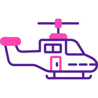 Helikopter. Web simgesi basit illüstrasyon