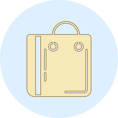 Çanta. Web simgesi basit illüstrasyon