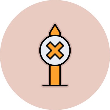 vektör çapraz simgesi, vektör çizimi