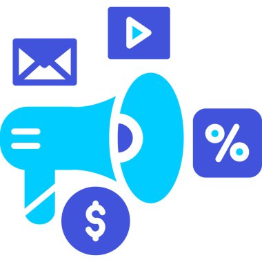 reklam megafonu simgesi - taslak biçimi