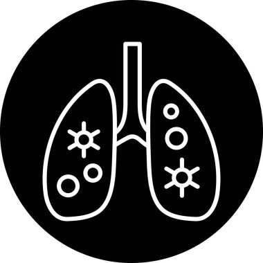 Bir akciğer simgesinin vektör çizimi