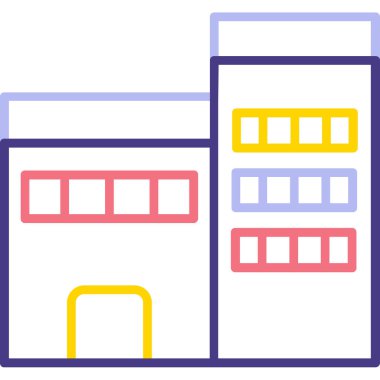 Bina inşaat vektör simgesi