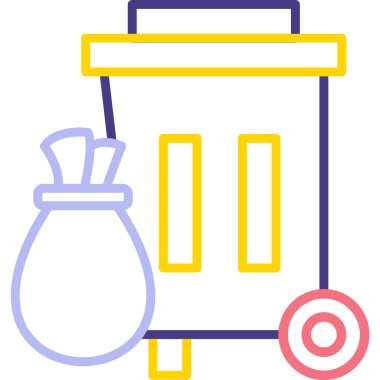 çöp simgesi vektör illüstrasyonu