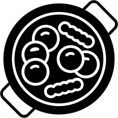 Yemek. Web simgesi basit illüstrasyon