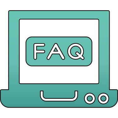 Soru ve cevap ikonu. Web tasarımı için soru çizelgesi çizim biçimi