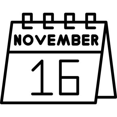 Takvim simgesi tasarımı, vektör illüstrasyonu