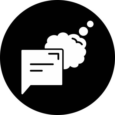 Konuşma balonu simgesinin illüstrasyon simge tasarım