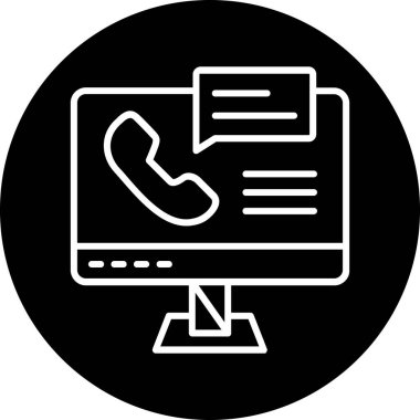 Telefon simgesi vektör illüstrasyonu