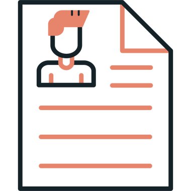 Belge. Web simgesi basit illüstrasyon